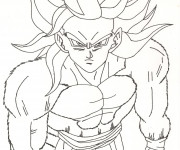 Coloriage Dragon Ball Z  sangoku super sayen 10