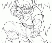 Coloriage Dragon Ball Z Songohan bless&eacute;