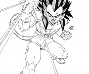 Coloriage Dragon Ball Z Vegeta