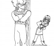 Coloriage Dragon Ball Z Vegeta et Chichi