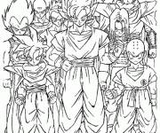 Coloriage et dessins gratuit les personnages Dragon Ball Z à imprimer