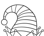Coloriage chapeau d'elfe
