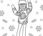 Coloriage Elf en style Groovy