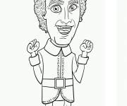 Coloriage Elfe en ligne en noir et blanc