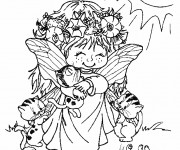 Coloriage et dessins gratuit Elfe mignonne à imprimer