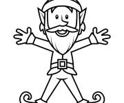 Coloriage Elfe te salue