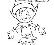Coloriage Lutin de Noel facile