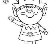 Coloriage Petit elfe facile &agrave; colorier