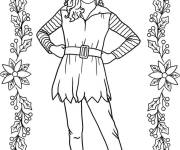 Coloriage Une belle fille elfe