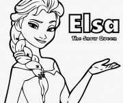 Coloriage et dessins gratuit Elsa à imprimer