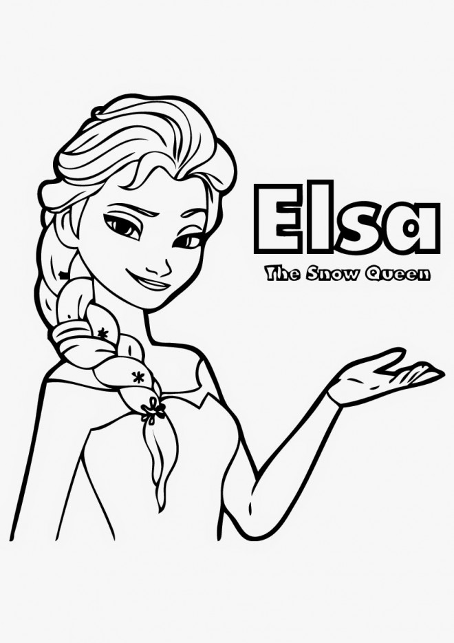 Coloriage Elsa dessin gratuit à imprimer