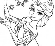 Coloriage Elsa à colorier