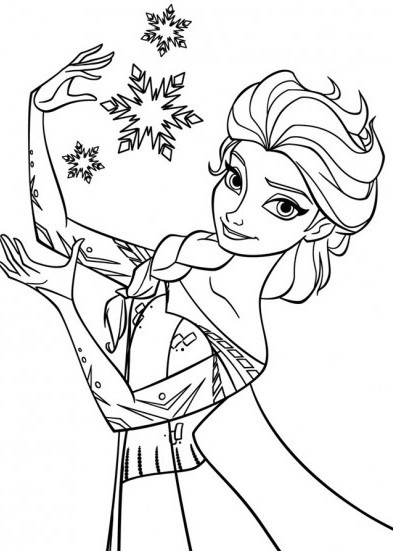 elsa a colorier 4739