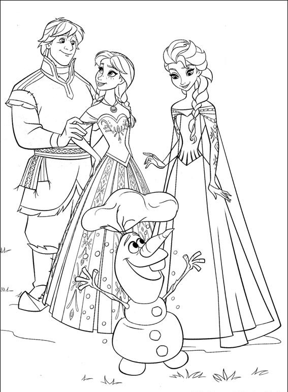 Coloriage et dessins gratuits Elsa et sa famille à imprimer