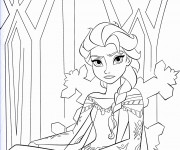 Coloriage Elsa fâché