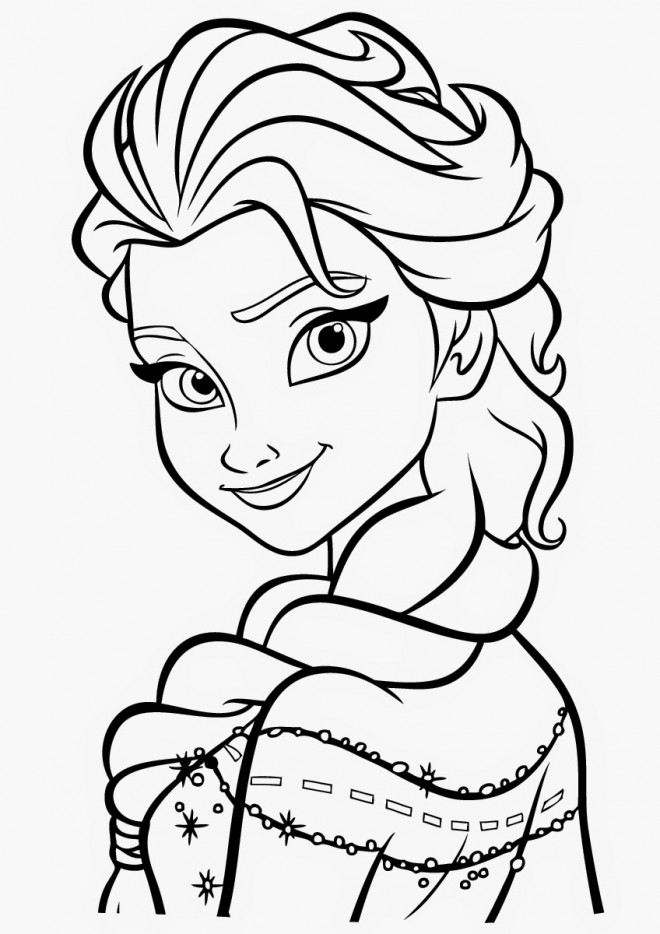 Coloriage Elsa rein de neige en ligne dessin gratuit à imprimer