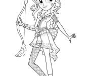 Coloriage et dessins gratuit Applejack avec arc à imprimer