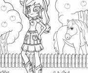 Coloriage Applejack dans la nature