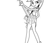 Coloriage et dessins gratuit Applejack guitariste à imprimer