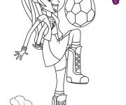 Coloriage Dash joue au ballon