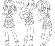 Coloriage El&egrave;ves de l&rsquo;Acad&eacute;mie Equestria
