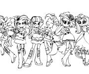 Coloriage et dessins gratuit Equestria filles en photo ensemble à imprimer
