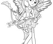 Coloriage et dessins gratuit F&eacute;e de Equestria Girls à imprimer