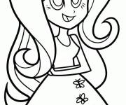 Coloriage et dessins gratuit F&eacute;e magique de Equestria Girls en toute beaut&eacute; à imprimer
