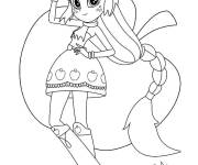 Coloriage Fille de Equestria comme Cowgirl