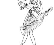 Coloriage Fille de Equestria Girls pianiste