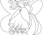 Coloriage Fluttershy avec des ailes de papillon