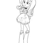 Coloriage Fluttershy avec ses animaux