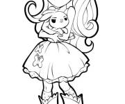 Coloriage Fluttershy avec son pet dessin anim&eacute;