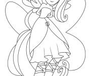 Coloriage Fluttershy en mode papillon
