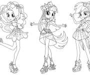 Coloriage Groupe de musique Rainbooms de Equestria