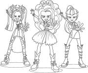 Coloriage Groupe de rock Equestria Girls