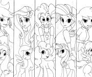 Coloriage La transformation des filles Equestria
