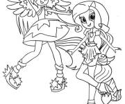 Coloriage Les amis de Equestria Girls
