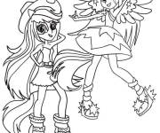 Coloriage Les belles f&eacute;es de Equestria Girls