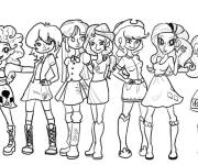 Coloriage Les belles f&eacute;es magiques de Equestria