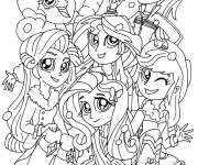 Coloriage Les filles de Little Poney Equestria Girls