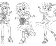 Coloriage Les filles fashionista de Equestria dessin anim&eacute;