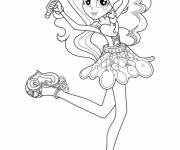 Coloriage Pinkie Pie de Equestria Girls la batteur pinkerboom