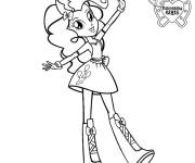 Coloriage Pinkie Pie pr&ecirc;te pour la f&ecirc;te