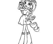 Coloriage Pinky portant une belle robe