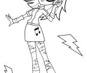 Coloriage Rainbow Dash &eacute;coute de la musique
