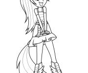 Coloriage Rainbow Dash joyeuse &agrave; imprimer