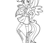 Coloriage Rainbow Dash la star d'&eacute;cole de Equestia