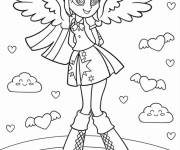 Coloriage Rarity d'Equestria Kawaii