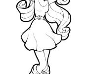 Coloriage Rarity fille de Equestria dessin anim&eacute; en ligne